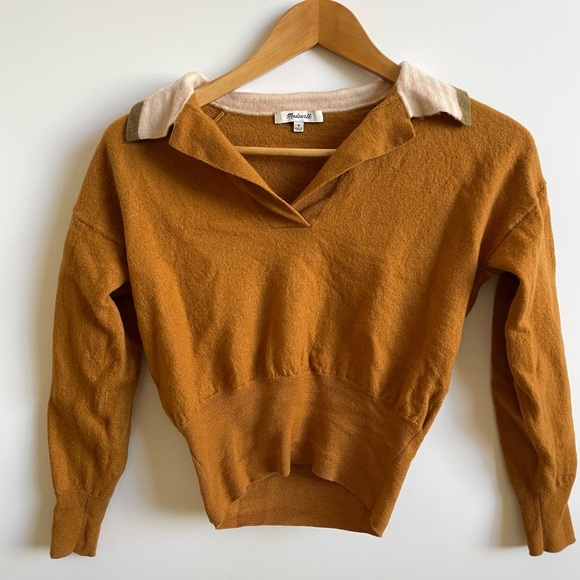 Madewell v neck collar top - Picture 4 of 8